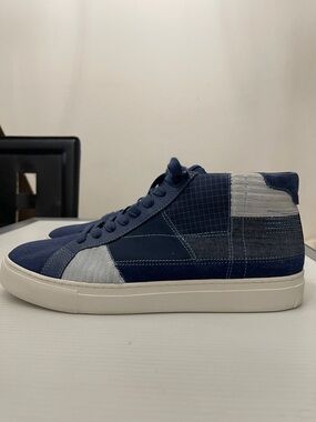 GREATS ROYALE HIGH PATCHWORK BLUE SNEAKERS MENS SIZE 10.5 M